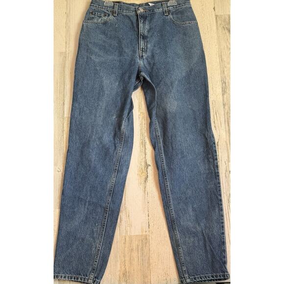 Vintage Ladies Levi Strauss 550 Classic Relaxed Tapered Size 16L Blue Jeans 3123 - Picture 4 of 7